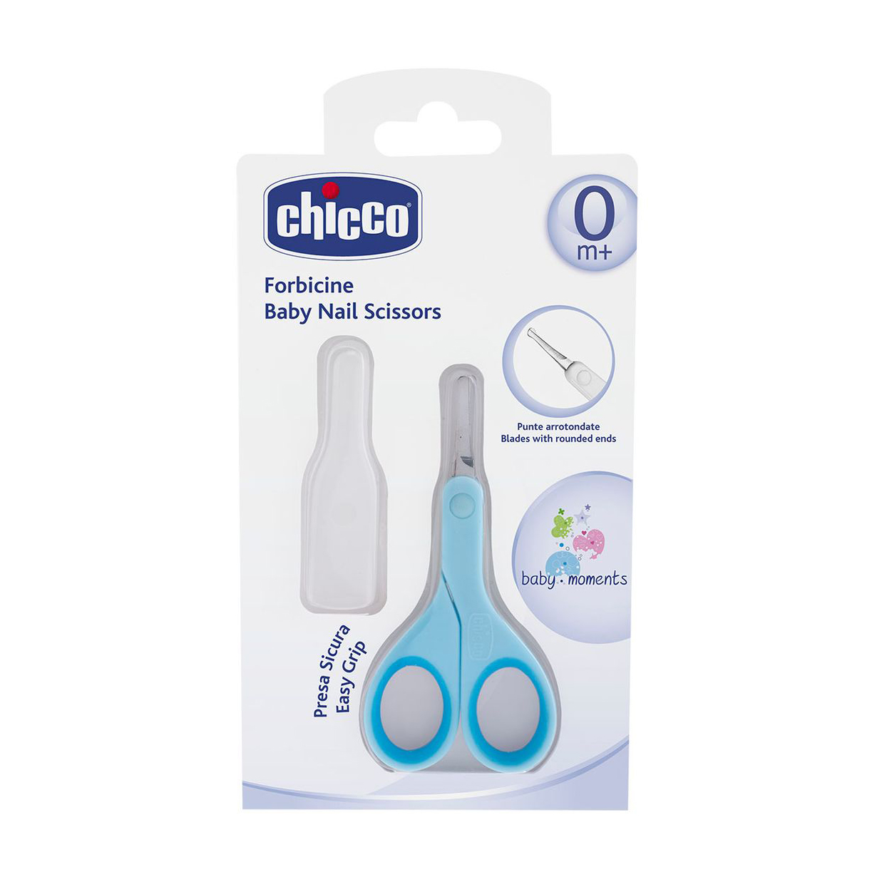 Ножнички дитячі з колпачком Chicco, блакитні