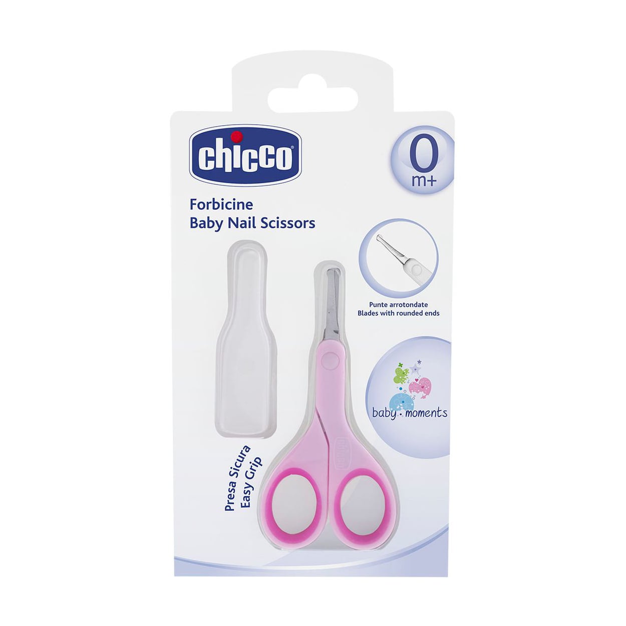 Уцінка! Ножнички дитячі з колпачком Chicco, рожеві